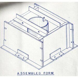 1951 Railroad Bangor Aroostook Blueprint Flashing Light Concrete Form J13 DWDD11